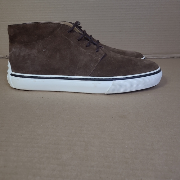 Tod's Suede Brown Desert Boot Sneaker  Casual Men Sz 12 - Picture 2 of 16